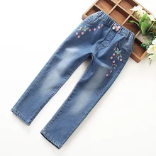 2017 Nouvelle Arrivée Printemps Automne Enfants Pantalon Filles Dentelle Pantalons Enfants Jeans Pantalon Fille Jeans