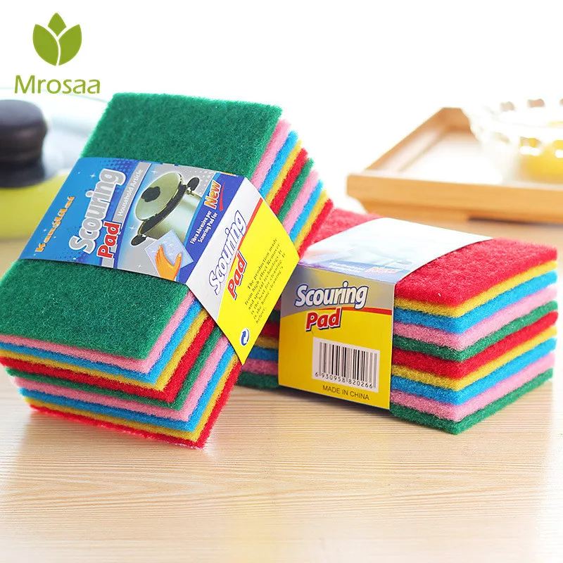 10 шт. сковорода для мытья овощей Чистящая губка щетка посуды|Чистящие щетки| |