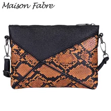 Женская кожаная сумка через плечо, сумка-клатч со змеиным принтом, вечерняя сумочка, клатчи, женская модная сумочка на молнии