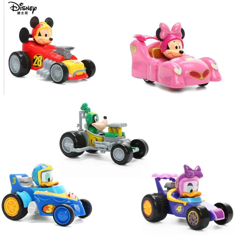 

The New Cars Disney Cartoon Mickey Mouse Minnie Plastic model Sliding cars kids toys Christmas day gift