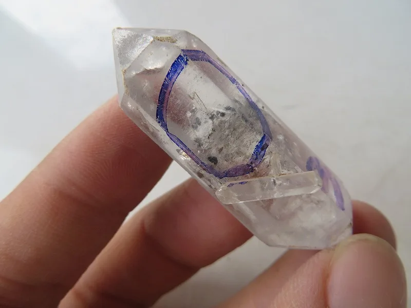 

12.8g AA Rare Clear Quartz Crystal Herkimer Diamond W 1 Moving ENHYDRO