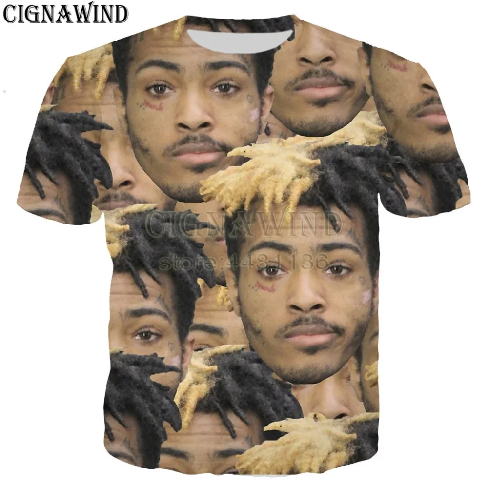 fashion rapper xxxtentacion t shirt men women collage poster