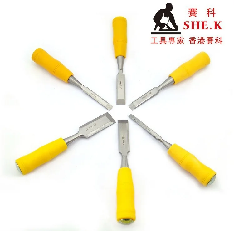 

SHE.K core percussion woodworking chisel stone chisel chisel carving tools DIY woodworking tools. 4Pcs