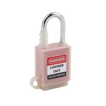 

38mm P38S Translucent Dustproof Cover Padlock For Keyed Alike Steel shackle Safety Lockout