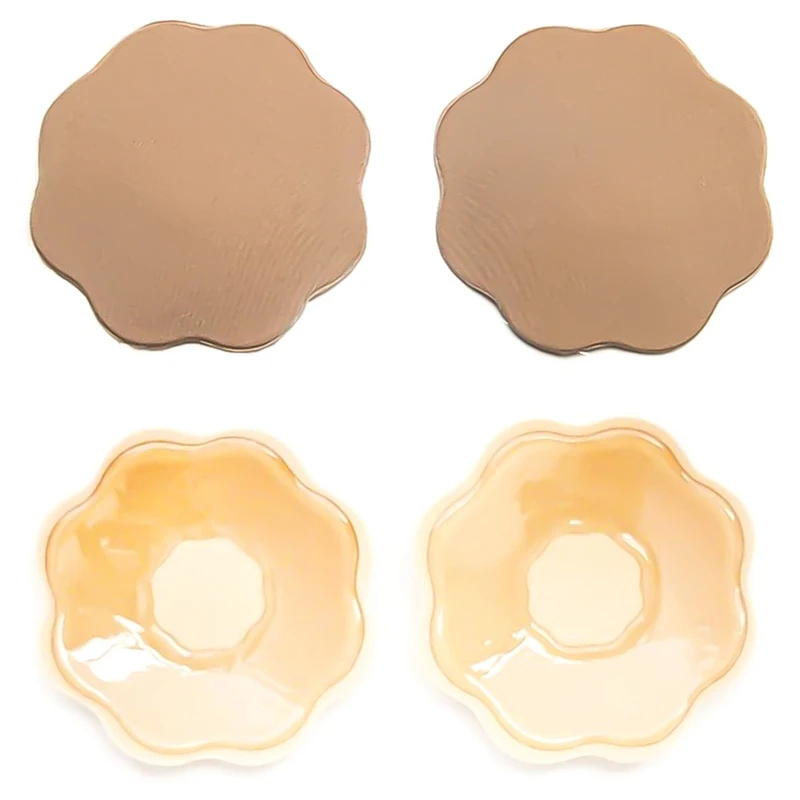 Reusable Breast Lift Tape Self-Adhesive Silicone Nipple Cover Bra Pasties Pad Natural Color One Size Nipple Stickers lingerie