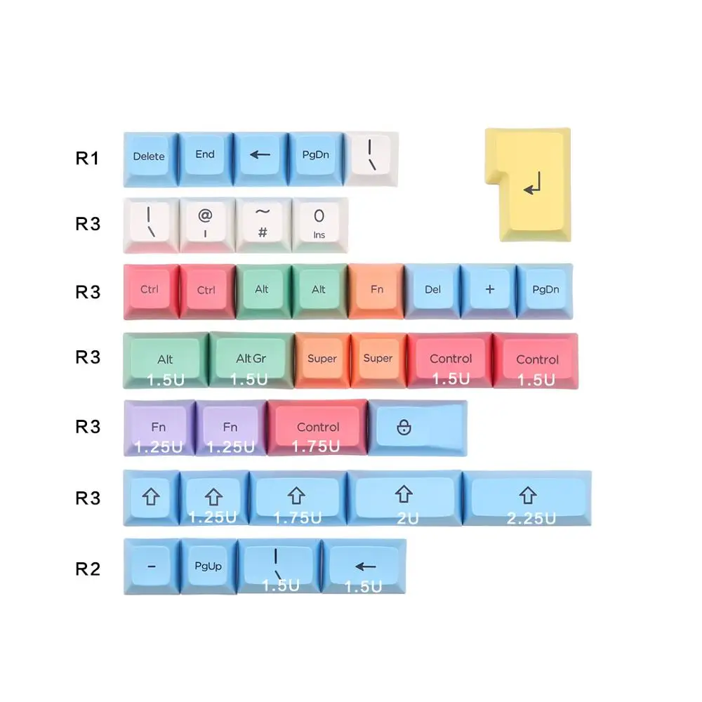  PBT SA chalk Keycaps set 158 keys Cherry MX switch keycaps for Wired USB Mechanical Gaming keyboard