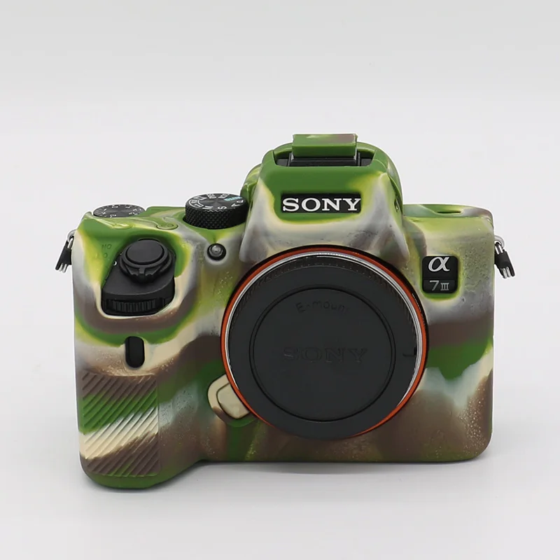 Green Красивый мягкий силиконовый чехол для видеокамеры sony A7III A7R3 A9 A7 mark 3 A7 III резиновый чехол для камеры защитный чехол - Цвет: Green