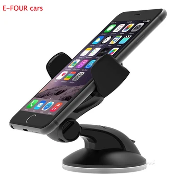 

E-FOUR Universal Car Bracket Holder Phone Stand ABS+Metal Universal Holder for Navigation Phones Suction Sticker Washable Bottom