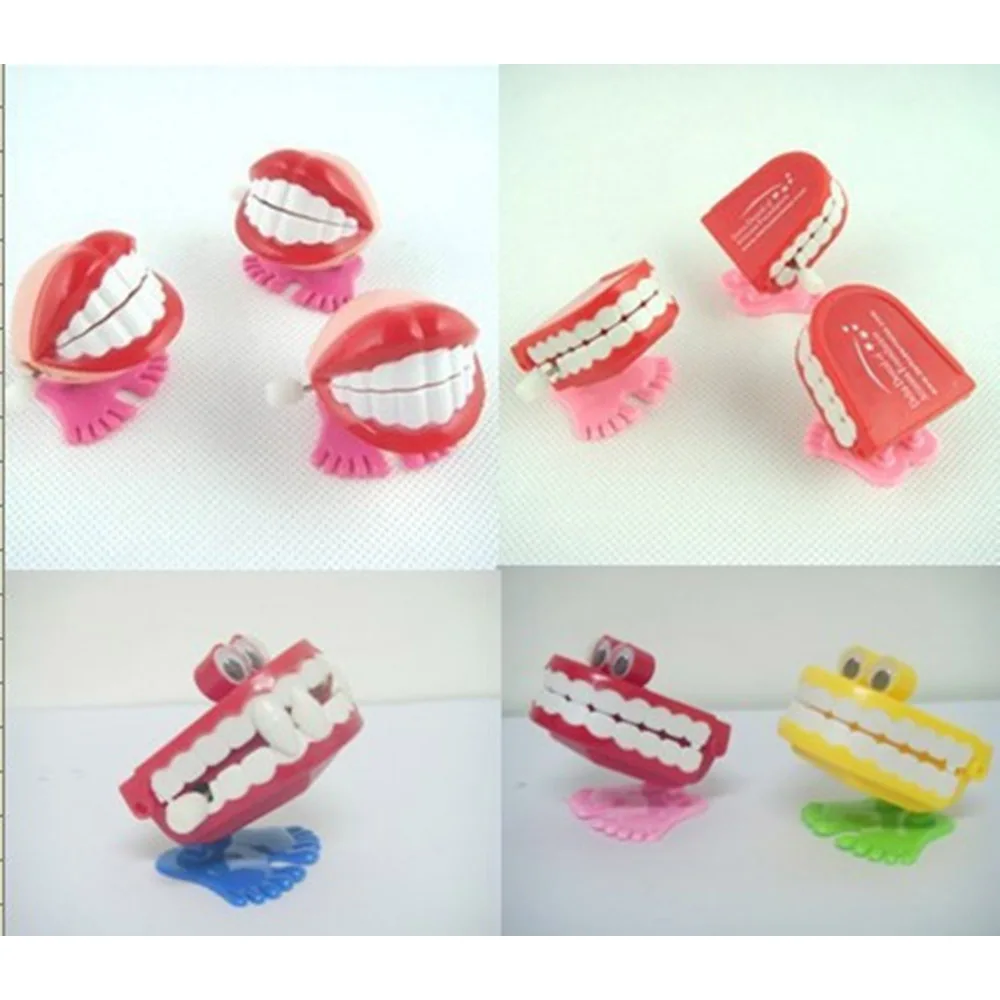 20 Pcs Toys wholesale spring Creative Dental Gift Dental Funny Wind-up Bouncing Teeth Toy Dentist Toy Dental Jump tooth teeth den tal air flow teeth polisher sandblaster system den tal sand blaster gu n air prophy unit dentist tools