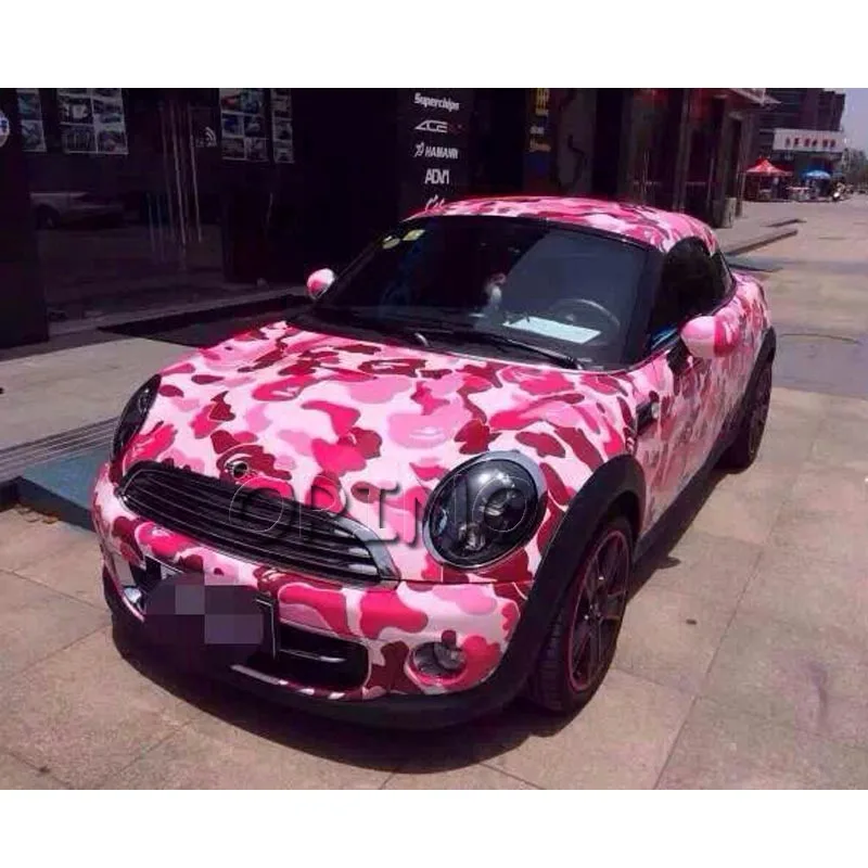 Snow Pink Vinyl Film Camouflage Vinyl Wrap Sheet Vehicle Car Truck