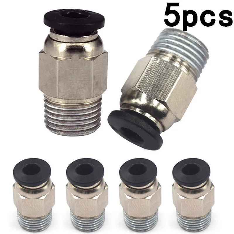 Mayitr 5/10 قطعة دفع في الإفراج السريع تركيب موصل 3D طابعة أنبوب موصلات ل 3D V6 PC4-M10 مستقيم تفلون أنبوب