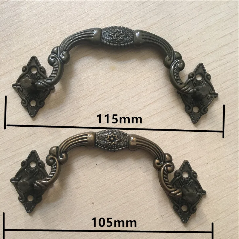 البلاستيك مربع حامل ، حامل قوس أثاث مقبض حقيبة ، البرونز لهجة ، 1 مجموعة