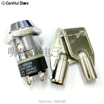 

19MM Electronic Lock Power Lock Key Switch S1902 Electronic Lock Elevator Base Station Lock 4PIN 2 Files Bilateral Pull Out 4A2A