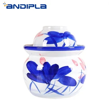 

Household Night Stains Pickled Cabbage Container Creative Ceramic Pickle Jar Thicken Pickling Bottles Food Seal Storage Canister