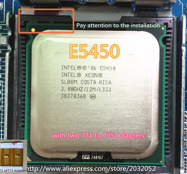Original Intel Xeon E5450 3.0GHz/12M/1333 Processor close to LGA771 ...