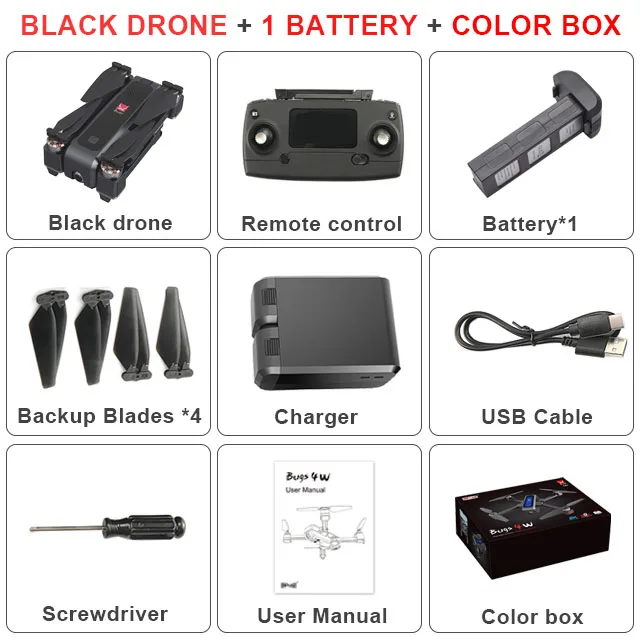 MJX Bugs 4W B4W gps бесщеточный складной Радиоуправляемый Дрон 5G Wifi FPV с камерой 2K анти-встряхивание оптического потока RC Квадрокоптер VS F11 - Цвет: 1Battery