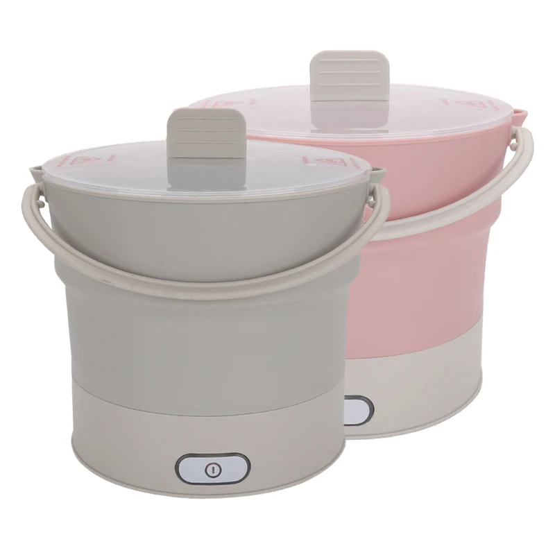 Foldable Food Container Lunch Box Heated Kettle Cooker Electric Frying Pan Portable Hot Pot EU/US/UK Tea Plug