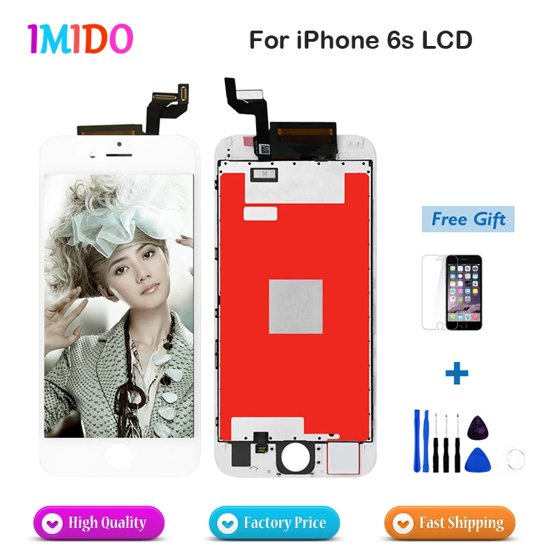 

1PCS Guarantee Test For Apple iphone 6S LCD Display 3D Touch Screen With Digitizer replacement white/black with free tools