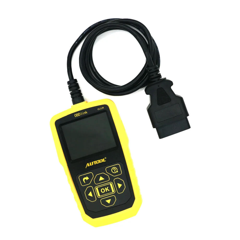 AUTOOL OL129 OBD2/EOBD может Универсальный считыватель кодов Сканер двигателя ошибка диагностический инструмент с Батарея Мощность лучше, чем AUTEL 519