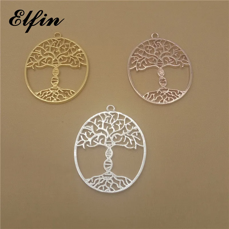 

Elfin 2018 Trendy Tree of life with a DNA trunk Pendants Female and Male Gift Jewelry bioscience Molecule Pendants