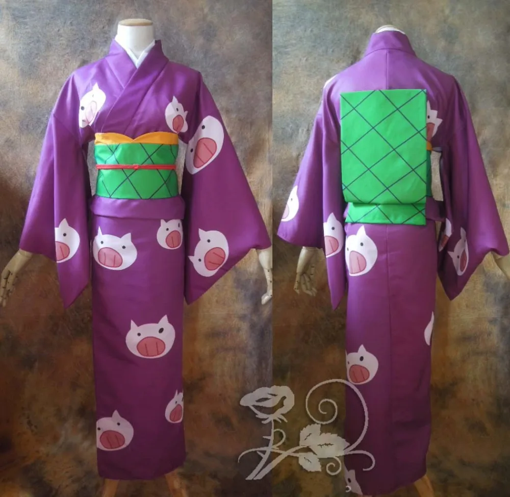 

Gintama Silver Soul Hijikata Toushirou Cosplay Costume Anime Custom Made Purple Kimono Uniform
