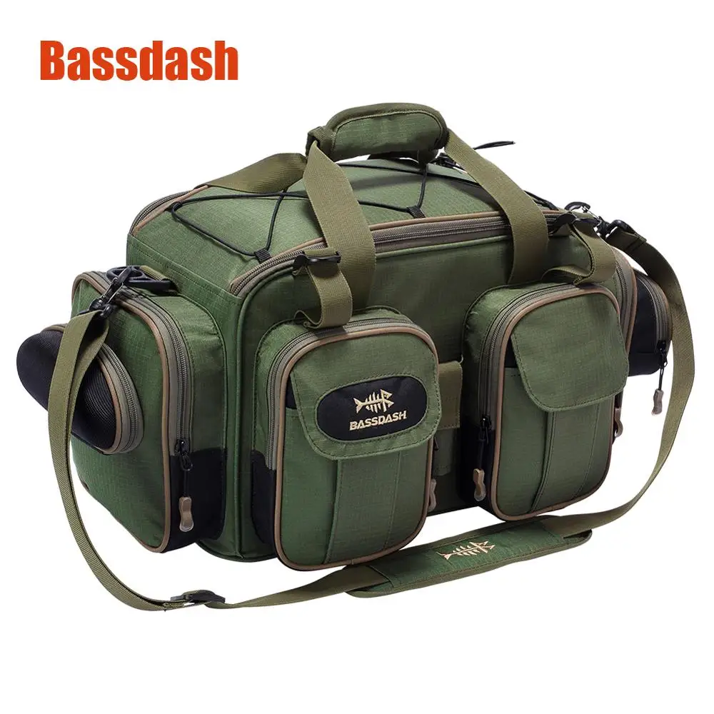 

Bassdash Fishing Tackle Bag Lightweight Tactical Shoulder Bag Large Capacity Multifunctional Portable