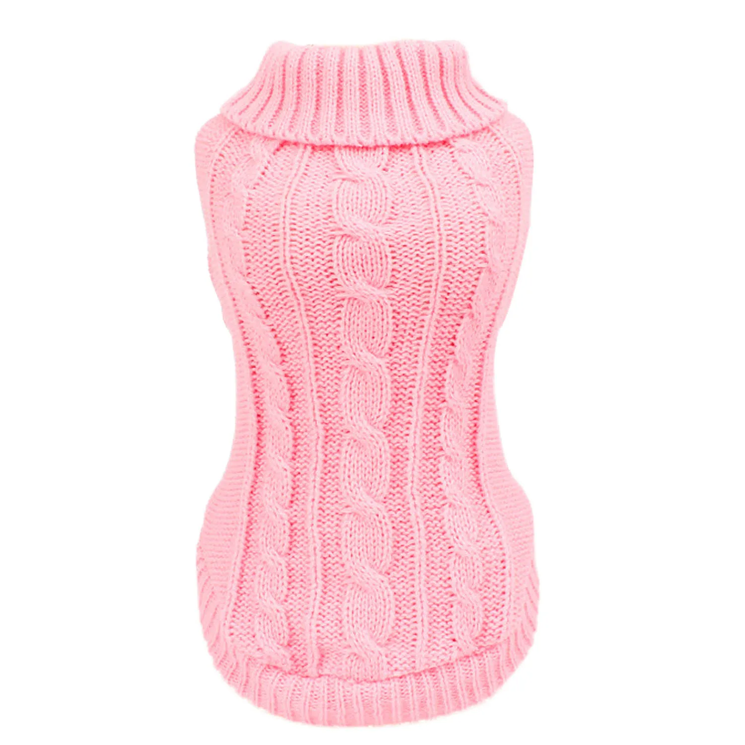 Pink Behogar, милая Классическая Зимняя Теплая Одежда для питомцев, одежда для собак, щенков, чихуахуа, водолазка, шерстяной свитер, вязаная одежда, пальто, одежда, размеры 6, 8, 10 - Цвет: Pink
