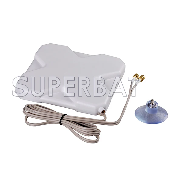

Superbat 698-960/1710-2690MHz 220*190*21mm 4G Antenna 35dbi Booster Double SMA Aerial male plug Antenna for HUAWEI ZET USB Modem