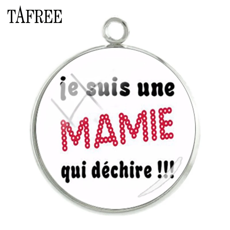 

TAFREE Thank You MOM Letter Cabochon Dome Charms DIY Fashion Necklace Pendant Jewelry CT273