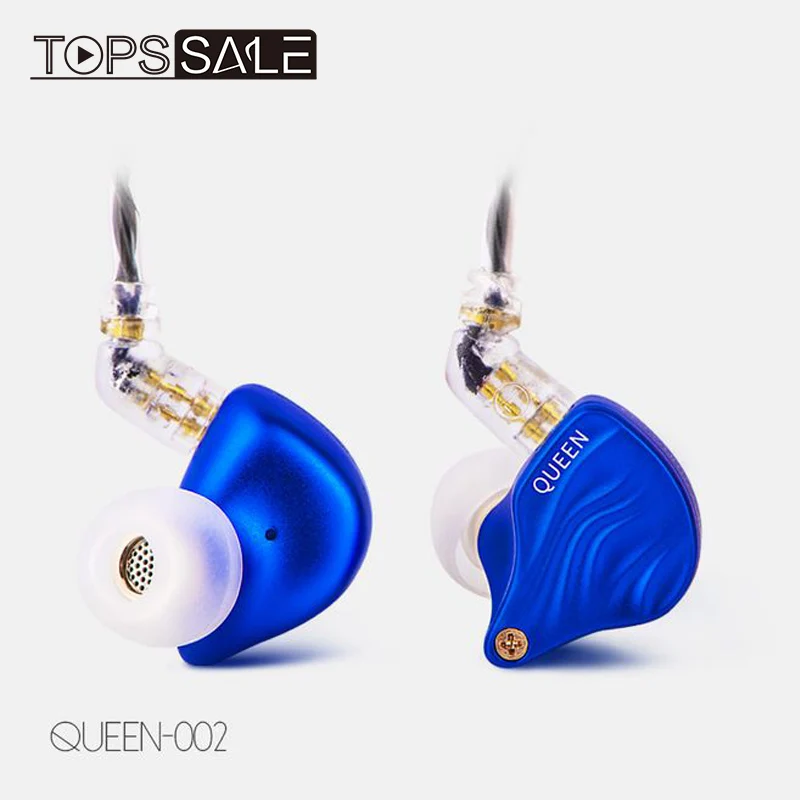 Blue TFZ королева внутриканальный монитор наушники динамические IEM с 2-контактный/0,78 мм Съемная проводные наушники - Цвет: Blue