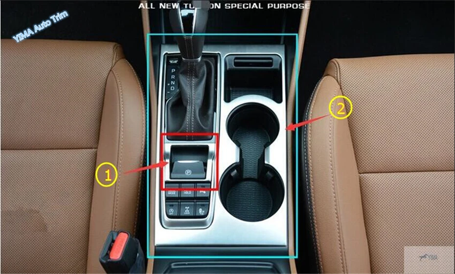 For Hyundai Tucson 2016 2017 2018 Stainless Steel Water Cup Holder