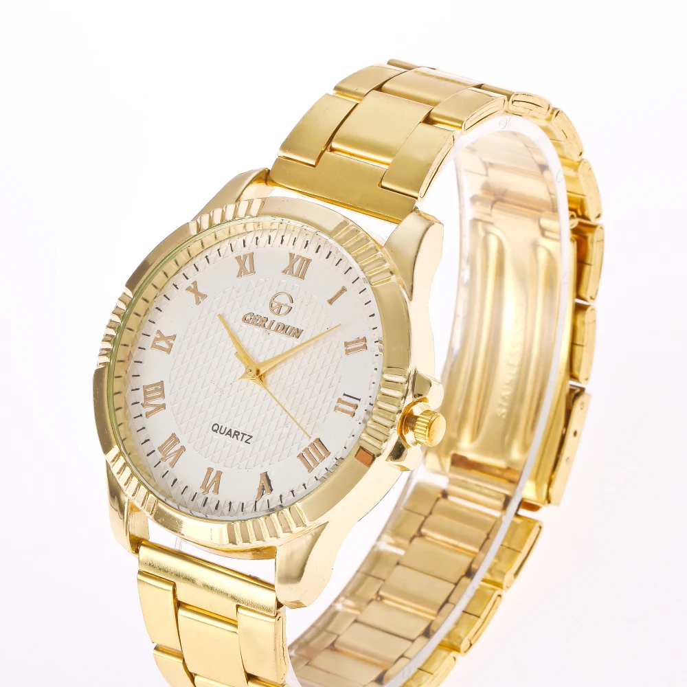 Новые модные классические Для женщин часы роскошные золотые Часы из нержавейки дамы Повседневное кварцевые наручные часы relogios feminino подарок