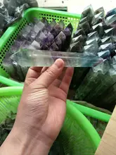 High quality Natural Fluorite Quartz Crystal Wand Point Healing