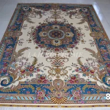 8'X11' 230 линия ручной работы Шелковый Восточный персидский ковер ручной вязки шелковый ковер для украшения дома