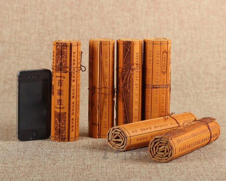 Ширма для книг бамбуковая китайская культура три символа классика Писания детские школьные принадлежности товары для ухода за детьми ручной работы