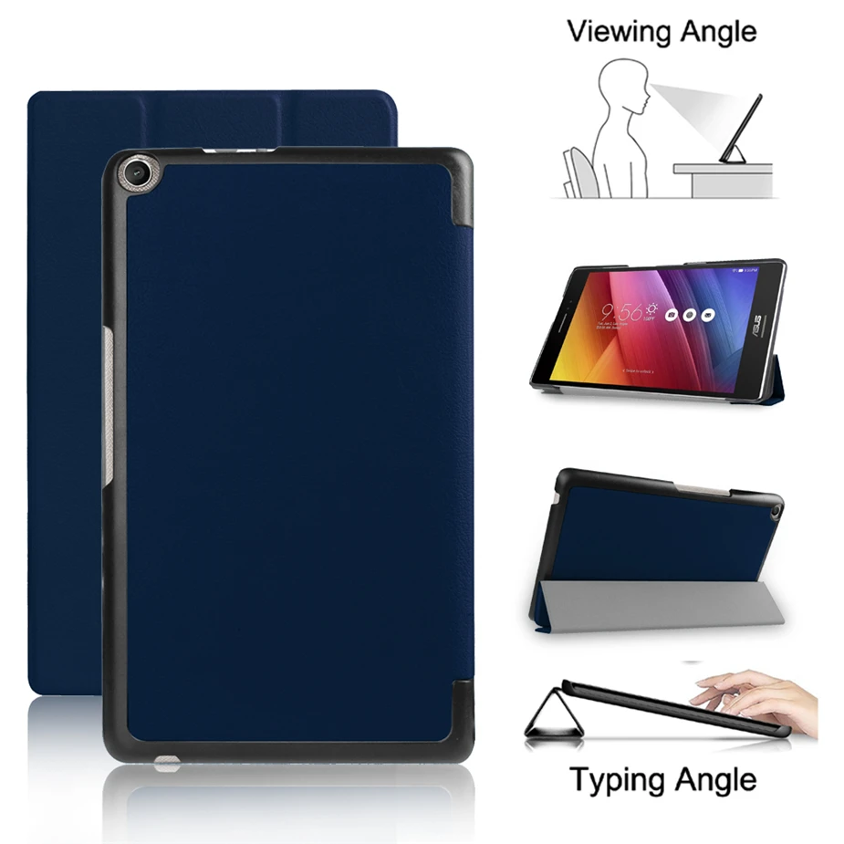 

Three Folded Magnetic Smart PU Leather Cover For Asus Zenpad 8.0 Z380 Z380C Z380KL 8 Inch Flip Stand Luxury Tablet Covers Cases