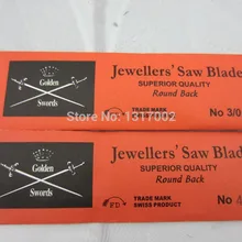 Shipping144pcs/пакет двойной меч пилы, 4# ювелирное ножовочное полотно, Золотой металлический режущий диск, режущее лезвие, стоматологические пилы