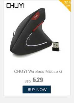 CHUYI Bluetooth беспроводная мышь 1600 dpi оптическая эргономичная игровая мышь 6 кнопок компьютер BT Mause с Bluetooth CSR 4,0 адаптер
