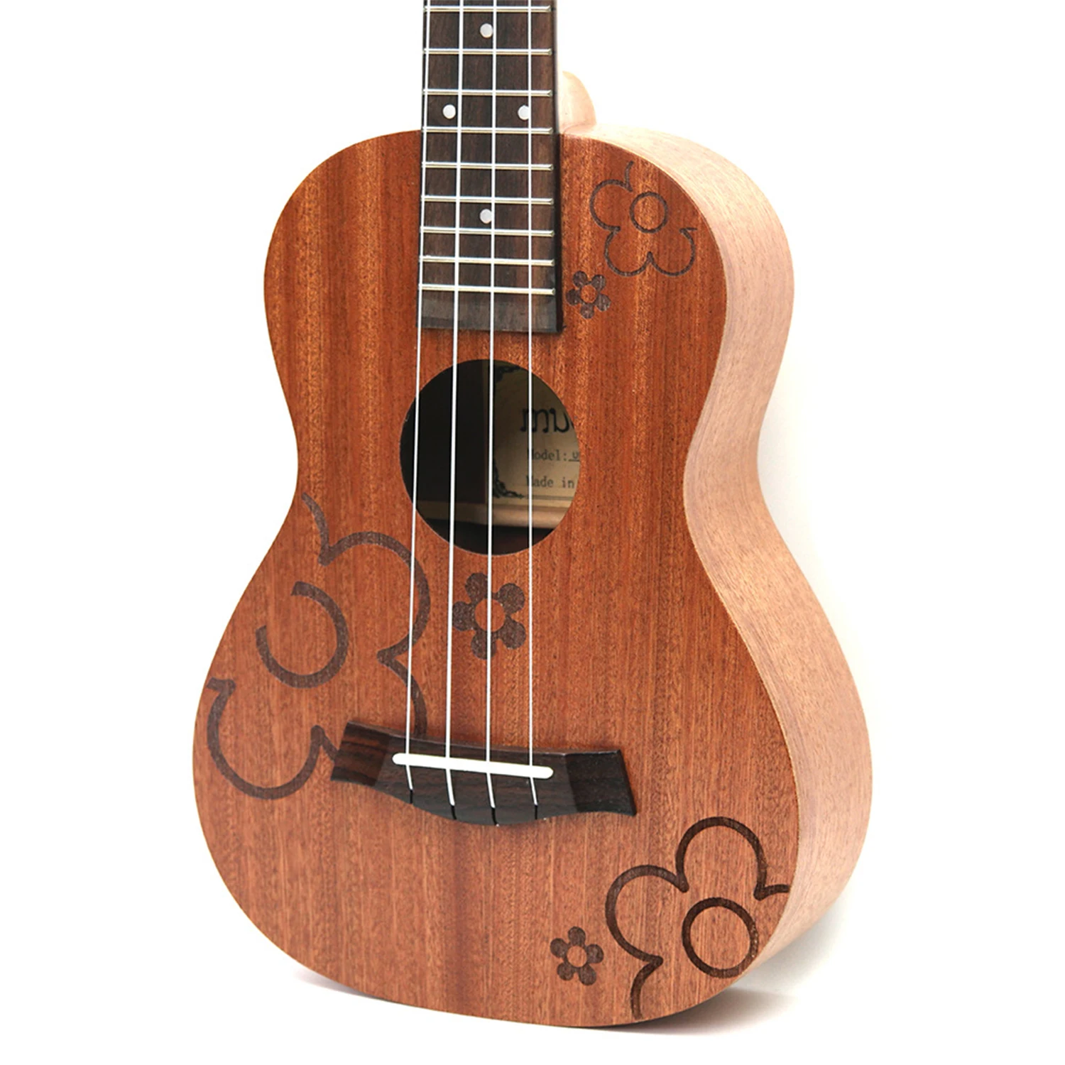 21 inch Soprano Uke4 Strings UkuSapele flowers guitaacoustic small guitar solid body professional uke Concert 21 inch Soprano Uke4 Strings UkuSapele flowers guitaacoustic small guitar solid body professional uke Concert