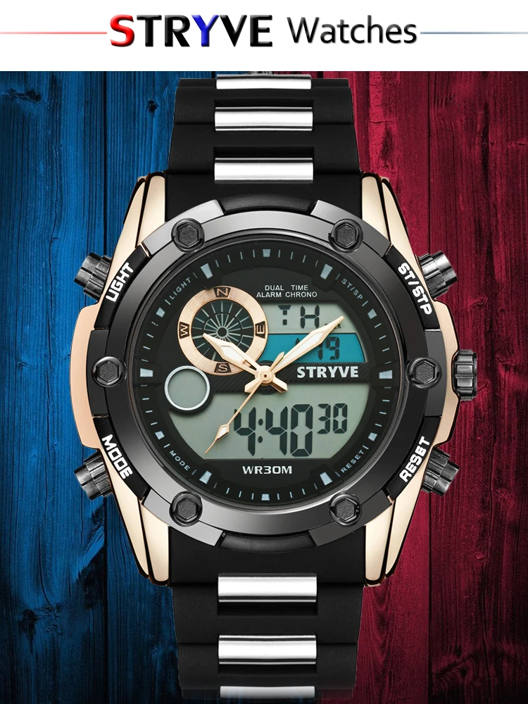 dstryágua stryve marca militar heavy dial masculino