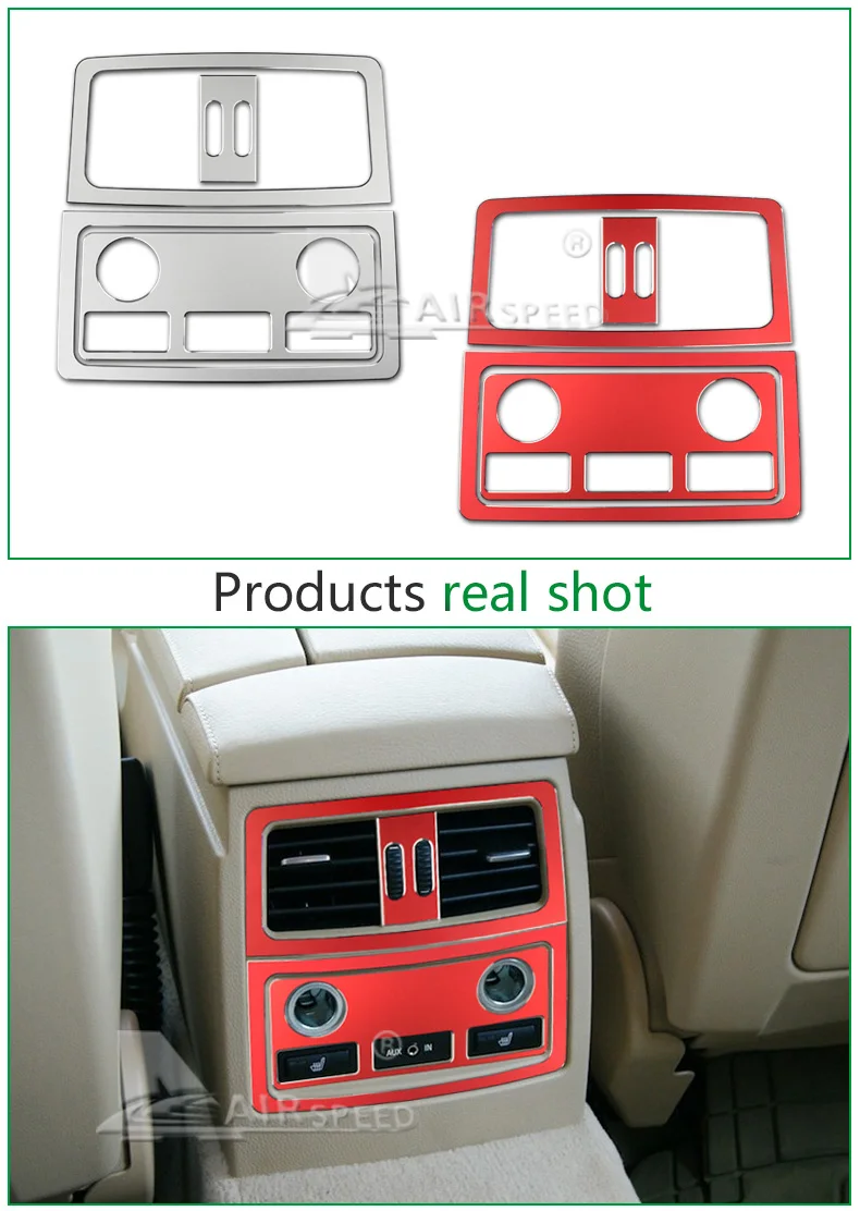  BMW E60 2005-2010 Car Rear Air Conditioning Outlet Vents Frame Cigarette Lighter Cover Decor 5 Series Accessories (5)
