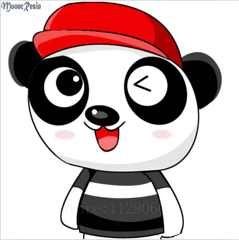 

MOONCRESIN 5D Diamond Mosaic Naughty Panda Pattern Sticker Full Square 3D Diamond Embroidery Flower Diy Diamond Painting Stitchs