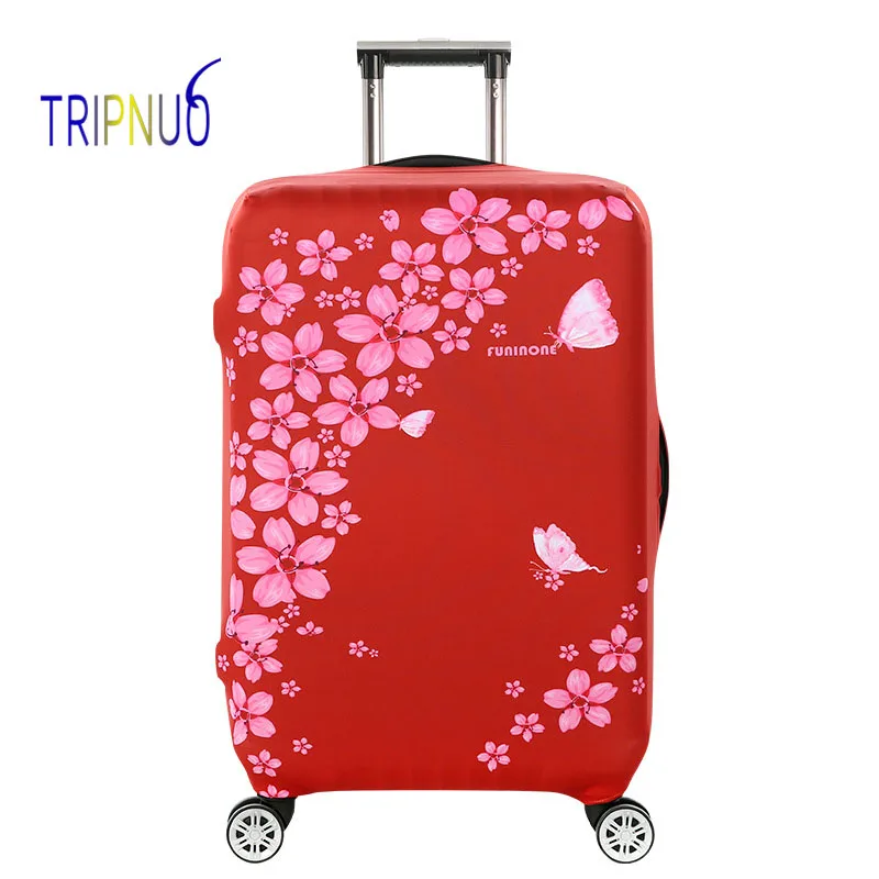 TRIPNUO толстый путешествий красные цветы Чемодан крышки чемодана Защитная крышка для багажник случае применяются к 19-32 ''чемодан эластичные