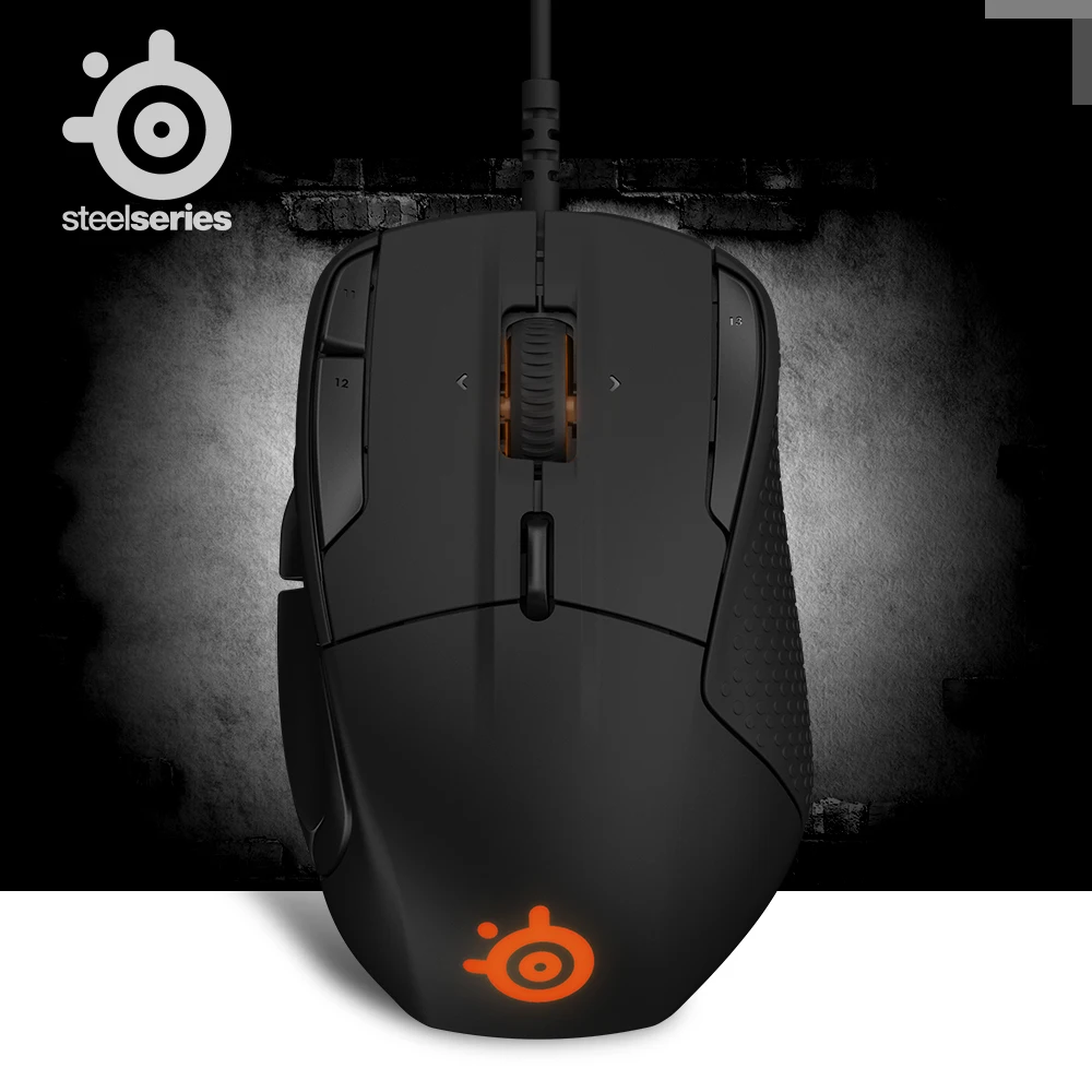 100% Original SteelSeries Rival 500 FPS RTS MMO LOL WOW Gamer Gaming Mouse Mice USB Wired 6500 DPI 