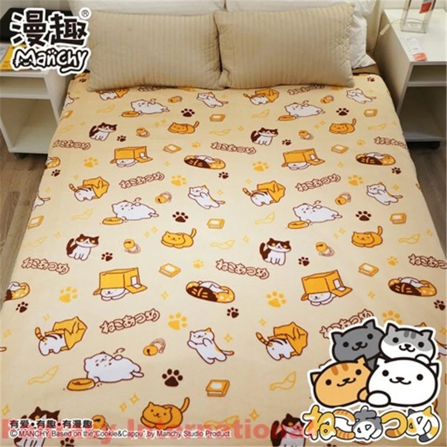 Игра Neko Atsume Коралловое Шелковистое Фланелевое постельные принадлежности одеяло