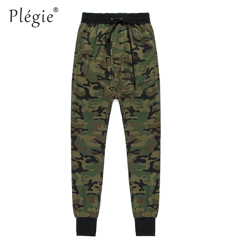 Plegie Mens Hip Hop Military Urban Clothing Camo Joggers Sweats Harem ...