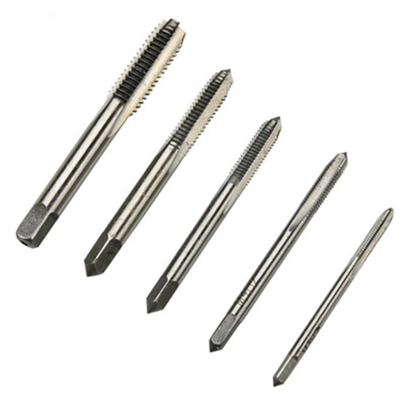 KALAIDUN 5PCS tap and die set Hand Spiral Point Straight Fluted Screw Tap Internal Thread Hand Tap Drill Set M3 M4 M5 M6 M88