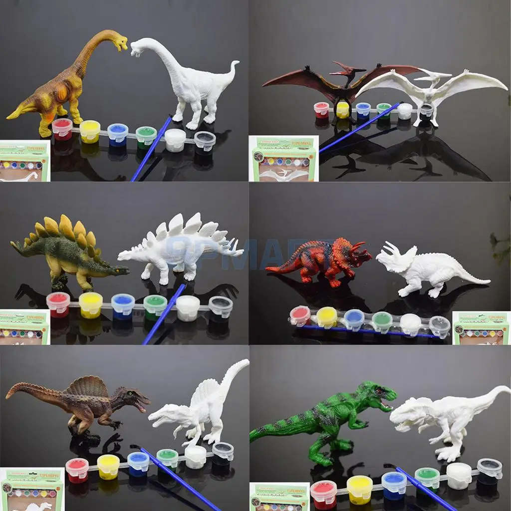 

Jurassic Era DIY Coloring Painting Animal Dinosaur Model Drawing Graffiti Baby Kids Painting Tool Educational Toy Christmas Gift