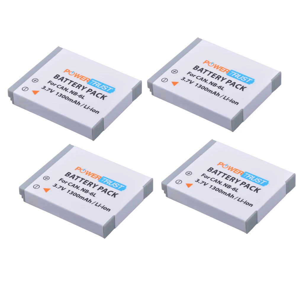 4X 1300Ma Nb-6L Nb-6Lh Nb 6L Batteria Nb6L Per Canon Powershot Ixus 310 Sx275 Sx280 Sx510 200 105 210 300 S90 S95 Sd1300 Sd1200