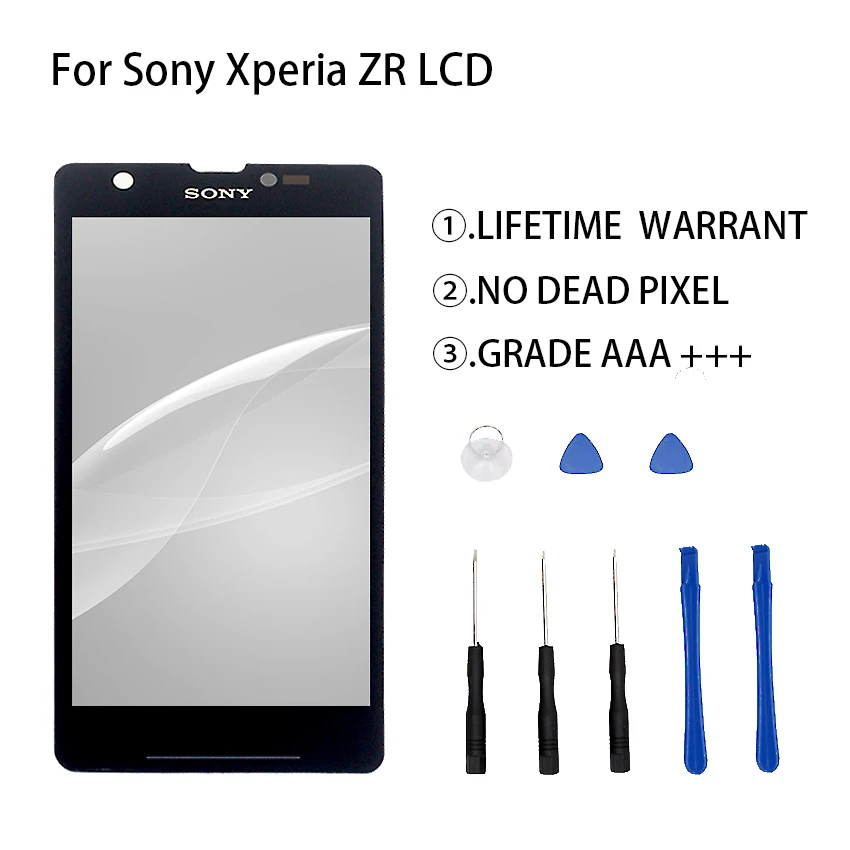 

100% Original For SONY Xperia ZR M36h LCD Display Touch Screen Digitizer Assembly For SONY Xperia ZR M36h Display Screen LCD